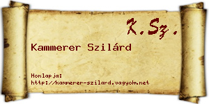 Kammerer Szilárd névjegykártya