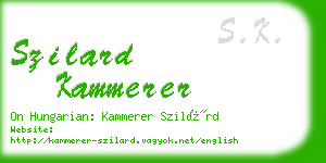 szilard kammerer business card